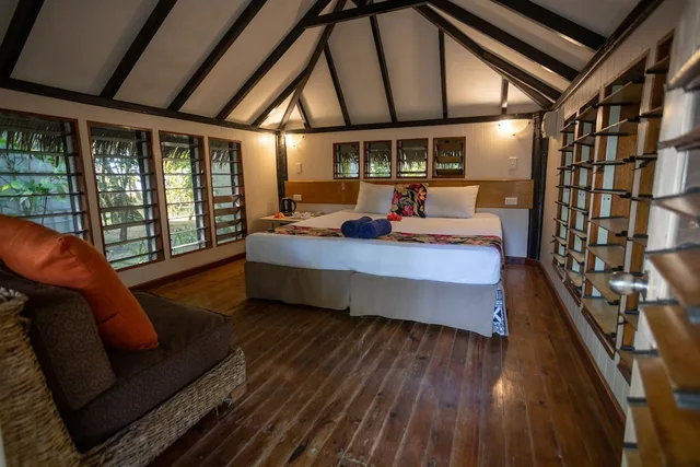 Garden, Bure, Double Bed، Likuri Island Resort Fiji 4/6