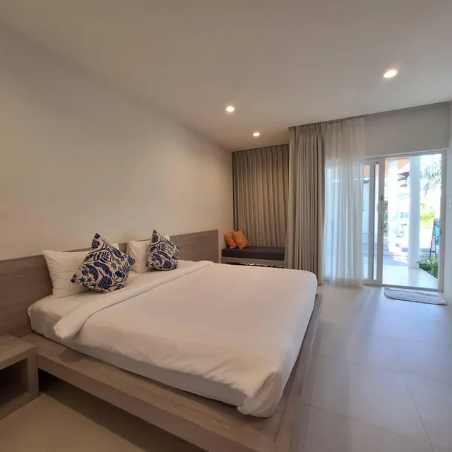 غرفة ديلوكس بسرير مزدوج أو سريرين منفصلين بإطلالة على المدينة، Baan Fah Resort 1/1