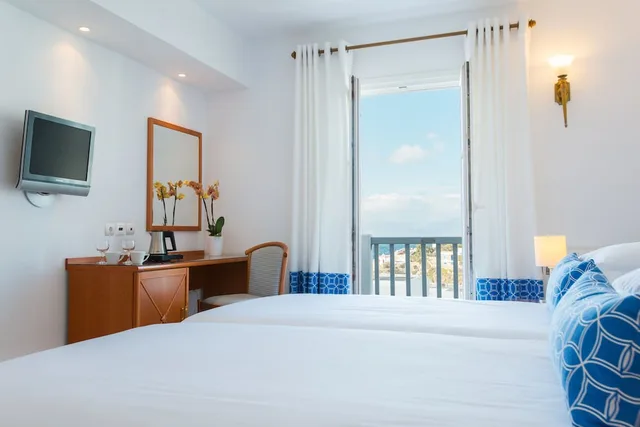 غرفة قياسية بسرير كوين بإطلالة على البحر، Mykonos Adonis Hotel 1/10