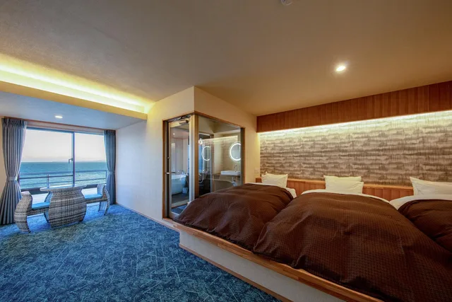 Modern, Twin Beds, Ocean View, Outdoor Bath، Ikeuo no Mifune 1/1