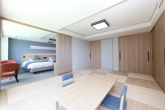 Japanese Western, Ocean, Premier, Twin Beds, 5 Futon Beds, Tatami، Hotel New Akao 3/4
