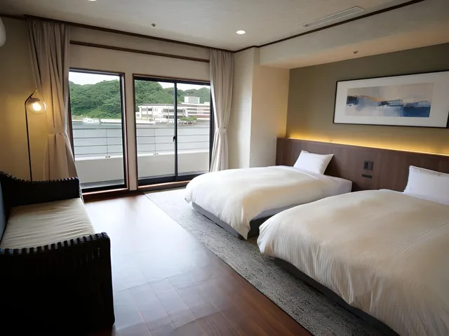 Japanese Western, Junior Suite, Twin Beds, Outdoor Bath، Yukai Resort Premium Koshinoyu 1/1