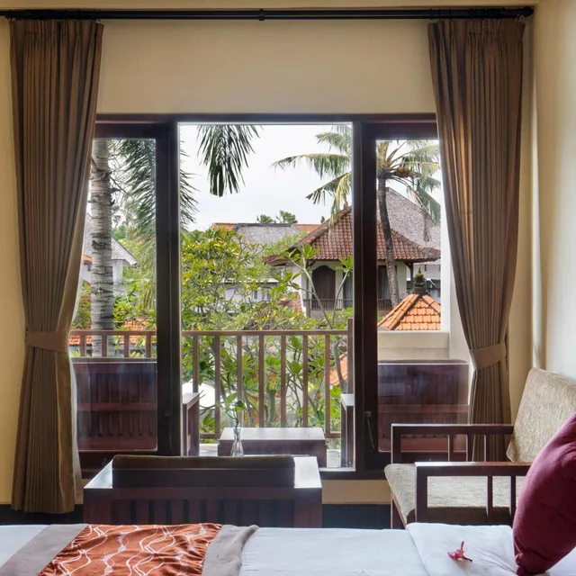 غرفة ديلوكس بسريرين منفصلين بإطلالة على المسبح، Kusuma Resort 5/10