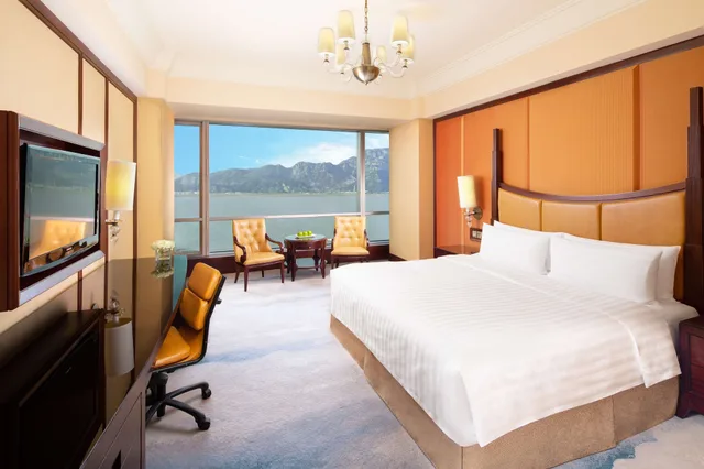 غرفة ديلوكس بسرير كينج بإطلالة على النهر، Shangri-La Wenzhou 1/6