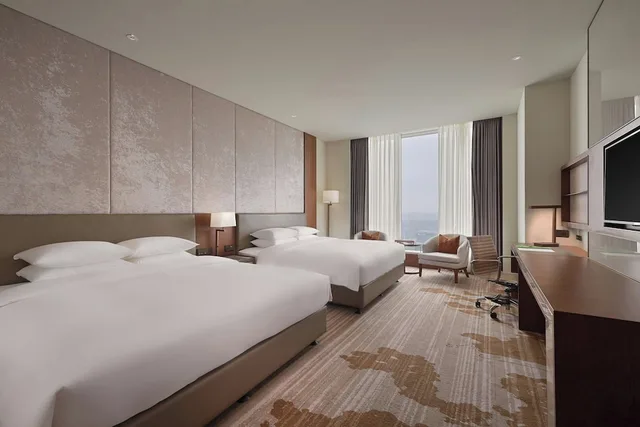 غرفة ديلوكس بسريرين مزدوجين بإطلالة على المدينة، Courtyard by Marriott Taipei 4/10