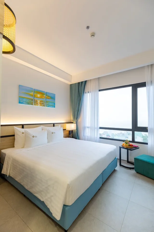 غرفة ديلوكس بسريرين منفصلين بإطلالة على البحر، Odin Hotel Quy Nhon 5/9