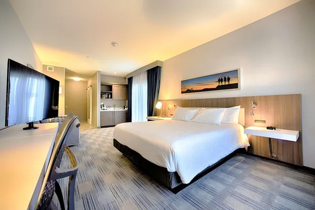 غرفة بسرير كينج بشرفة بغرفة نوم واحدة بحوض استحمام لذوي الإعاقة، Hilton Garden Inn Santa Barbara/Goleta 1/9
