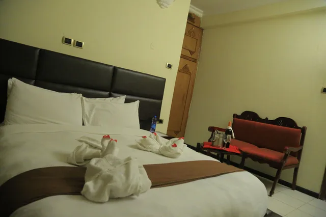غرفة ديلوكس بسرير كينج بإطلالة على البحيرة بشرفة، Dib Anbessa Hotel 3/9