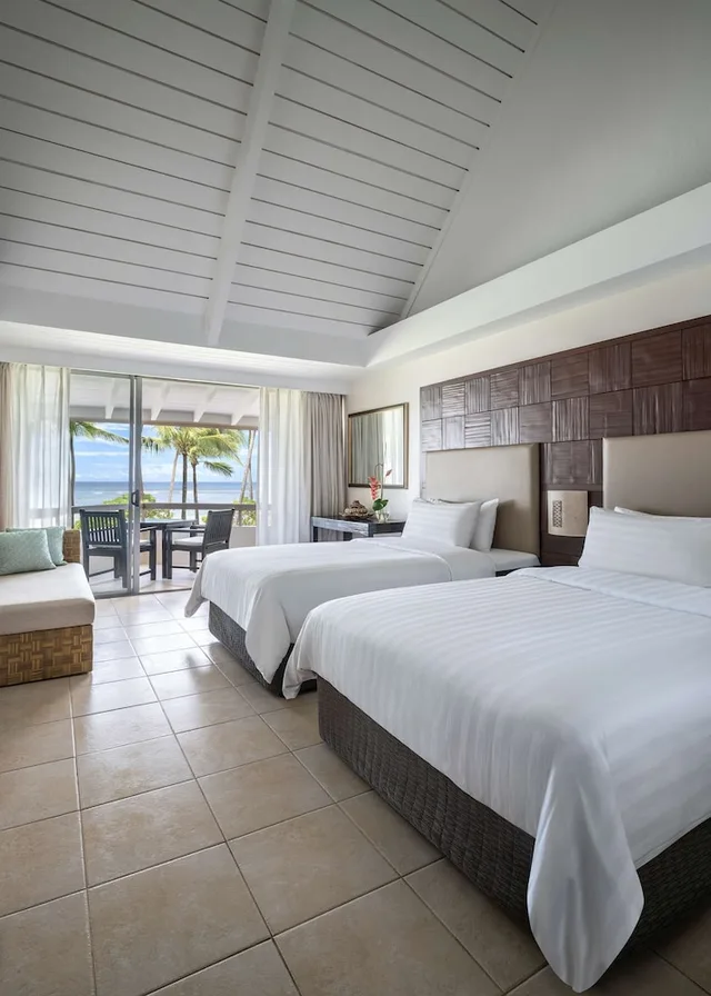 Ocean, Deluxe, 2 Double Beds, Shangri-La Yanuca Island 2/4