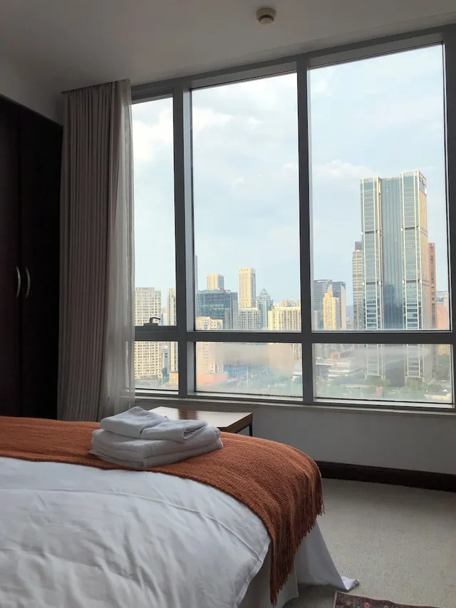 شقة سكنية سوبيريور بسريرين كينج وسريرين كوين بإطلالة على المدينة، River House Near Peoples Square And The Bund 8/10