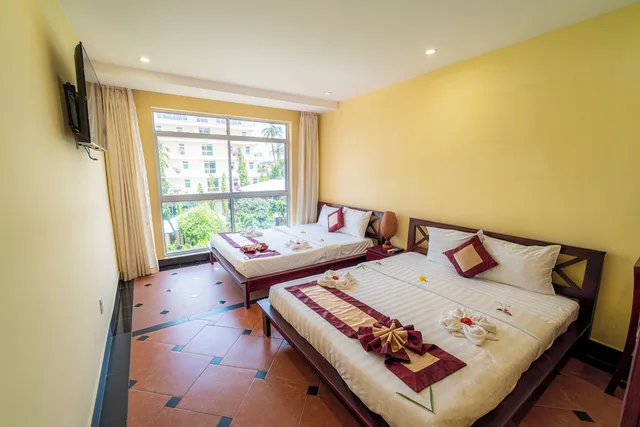 غرفة سوبيريور بسريرين كوين بإطلالة على الحديقة، Thai Hoa Resort 3/10