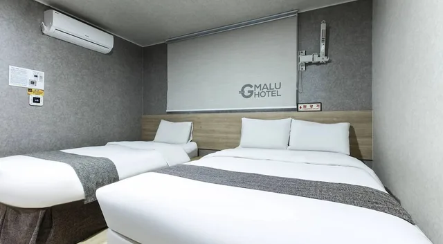 غرفة عائلية بسرير مزدوج وسرير فردي بإطلالة على المدينة، Malu Hotel 6/10