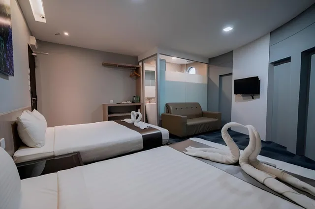 غرفة بسريرين كوين في طابق مرتفع، Kimal Hotel Taiping 2/2