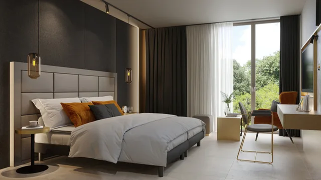 غرفة كومفورت بسرير كينج في طابق مرتفع، SportScheck Hotel 2/4