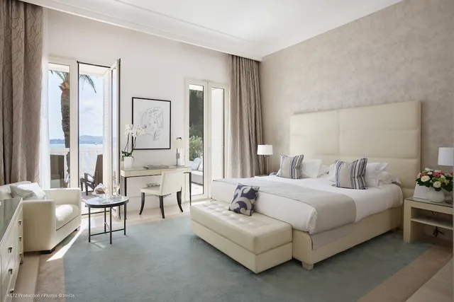 غرفة سوبيريور بسرير مزدوج بإطلالة على البحر بشرفة، Cap Estel 1/2