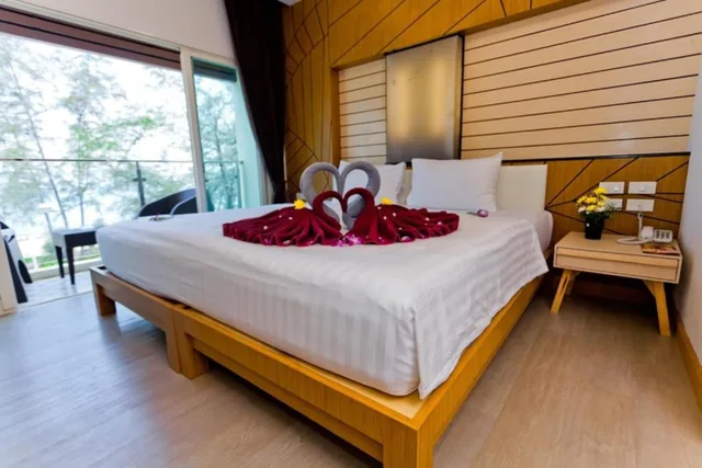 غرفة بسرير مزدوج أو سريرين منفصلين بإطلالة على البحر، Anda Beachside Hotel 2/5