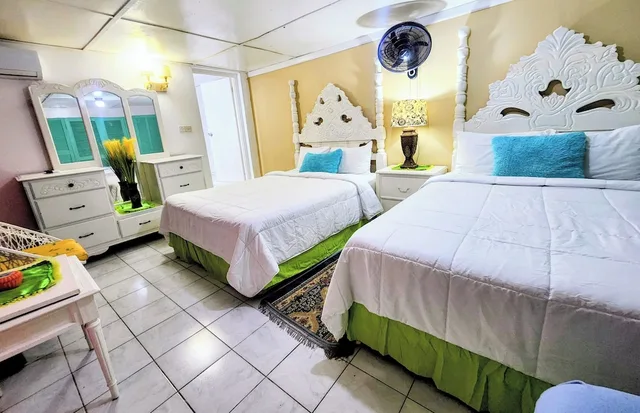 Family, 1 Single and 2 Queen Beds, Pool Access, Pinkhibiscus Guest House 4/10