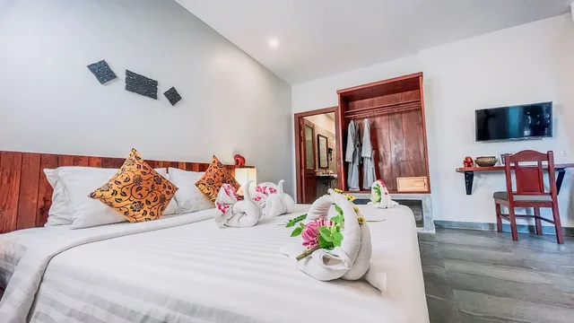 استوديو بسرير كينج بشرفة، Indra Angkor Residence 2/10