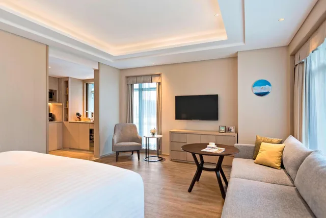 شقة استوديو بسرير كينج مع أريكة، Marriott Executive Apartments Hangzhou Yuhang 2/4