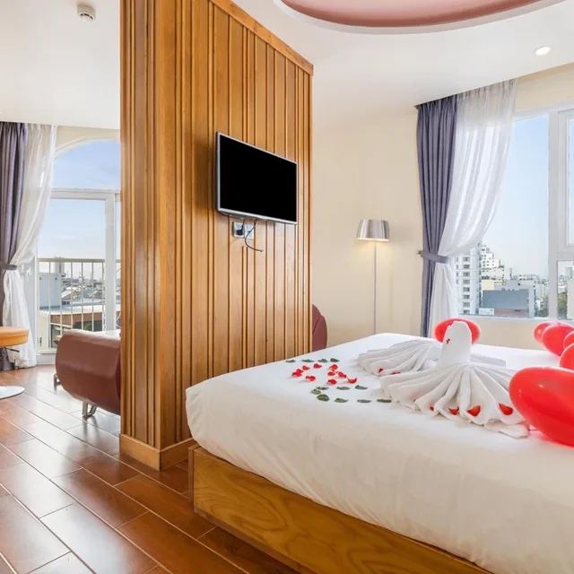 غرفة بريميوم بسرير مزدوج بشرفة، Sea Queen Hotel 3/10