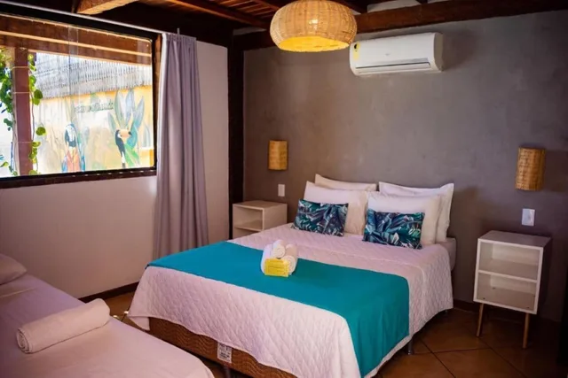 جناح كلاسيكي بسرير مزدوج وسرير فردي، Bamboo Buzios Hostel 7/9