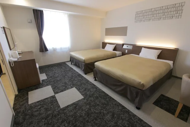 غرفة بسريرين منفصلين للمدخنين، Hotel New Gaea Nishikumamoto Ekimae 2/7