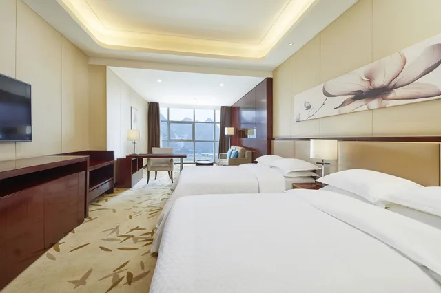 غرفة ديلوكس بسريرين مزدوجين بإطلالة على الجبل، Four Points By Sheraton Liupanshui 1/2