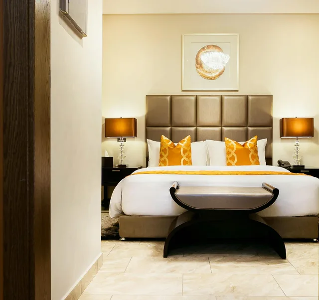 جناح تنفيذي بسريرين مزدوجين بغرفتي نوم، Oak Plaza Suites 1/1