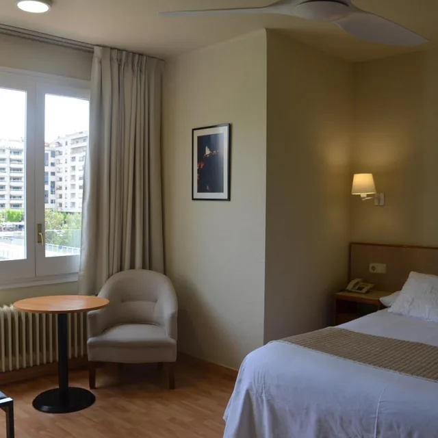غرفة بسرير مزدوج أو سريرين منفصلين بإطلالة، Hotel Balaguer 3/10