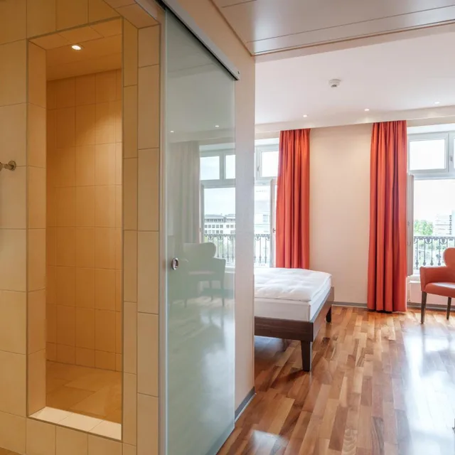 غرفة بزنس بسرير مزدوج أو سريرين منفصلين، Hotel Schweizerhof Basel 7/10