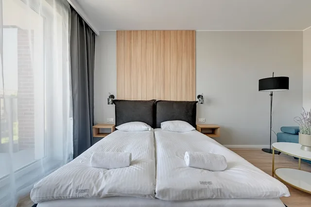 استوديو بسرير مزدوج بشرفة مع أريكة، Apartinfo Angielska Grobla Apartments 1/3