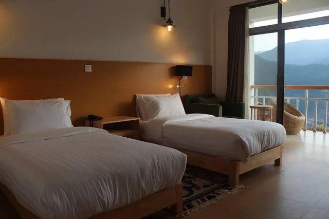 غرفة ديلوكس بسرير مزدوج بغرفة نوم واحدة، ZHINGKHAM RESORT 4/7