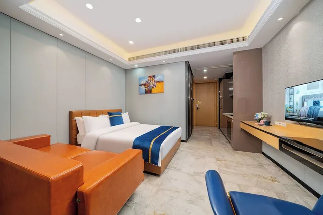 غرفة سوبيريور بسريرين مزدوجين بإطلالة على المدينة، Weekend International Apartment- Beijing Rd A-mall 5/8