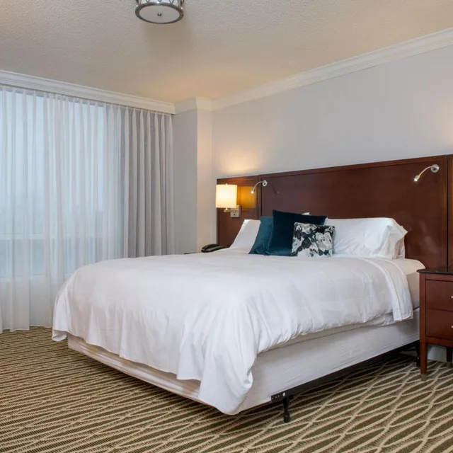 غرفة بسرير كينج بحوض استحمام لذوي الإعاقة، Minneapolis Marriott Southwest 2/5