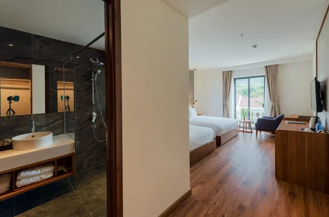 غرفة ديلوكس بسريرين كوين بإطلالة على الحديقة، The Tahiti Beach Hotel Phu Quoc 5/5