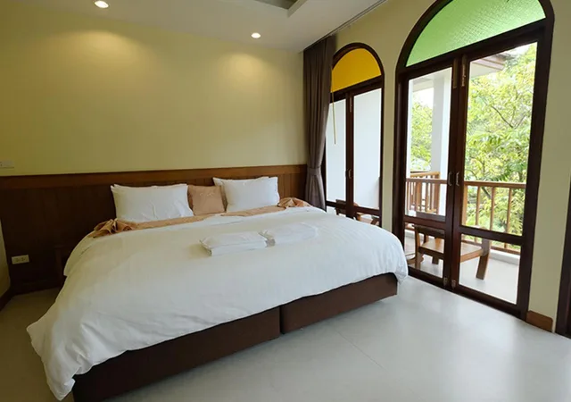 غرفة ديلوكس بسرير مزدوج أو سريرين منفصلين بإطلالة على الحديقة، Baan Imm Sook Resort 1/9