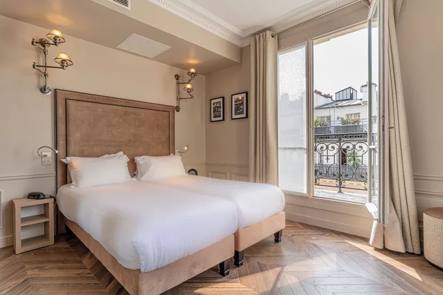 غرفة ديلوكس بسرير مزدوج أو سريرين منفصلين بإطلالة على المدينة بشرفة، Perreyve Hotel 2/9