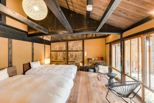 غرفة بريميير بسريرين منفصلين وفرشتي فوتون، EN Takeda Castle Town Hotel 1/4
