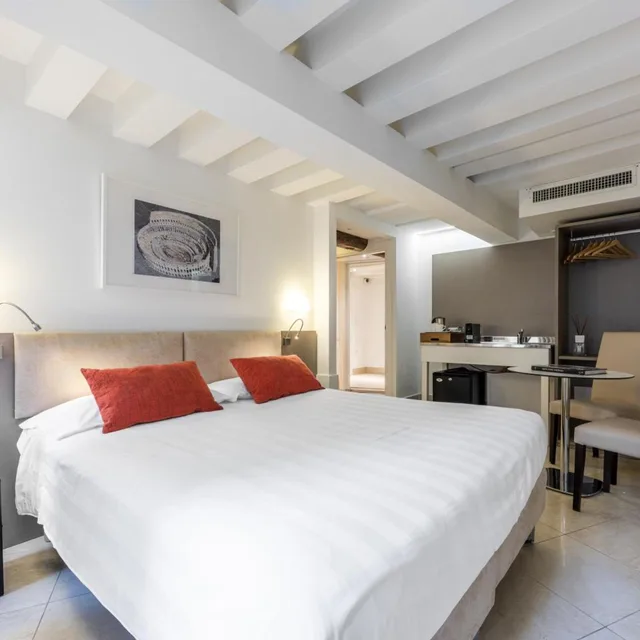 غرفة بسرير مزدوج أو سريرين منفصلين، Leone Hotel 2/5