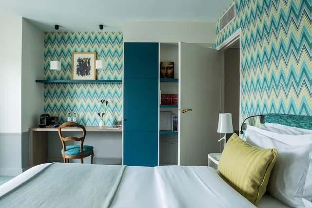 غرفة ديلوكس بسرير كوين بشرفة، Hotel Parc Saint Severin 2/5