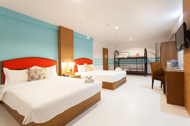غرفة عائلية بسريرين كوين، We Briza Hotel Chiangmai 3/3