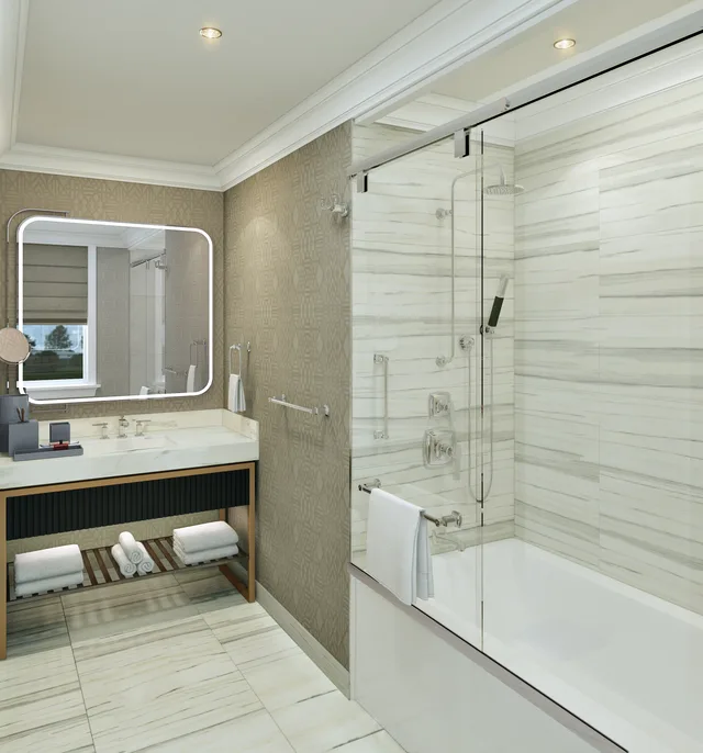 Fairmont, River, 2 Double Beds, Valley View, Bath and Shower، Fairmont Hotel Macdonald 4/4
