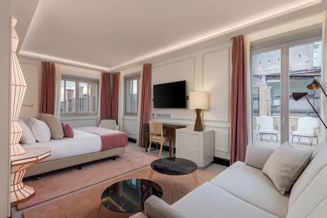 جناح جونيور بسرير مزدوج بشرفة، Room Mate Gran Filippo, Rome Fontana di Trevi 3/6