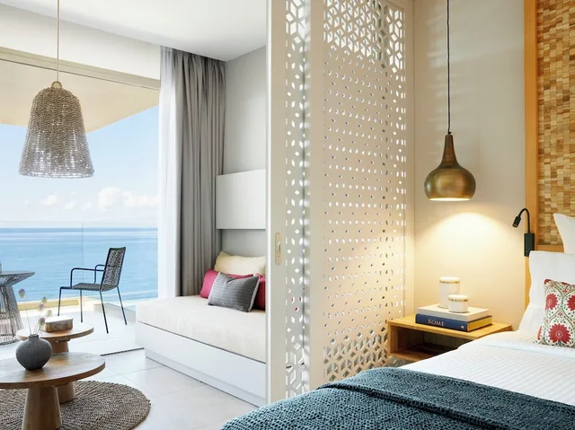 غرفة عائلية بسرير مزدوج بإطلالة على البحر مع أريكة، Marbella Elix 3/4
