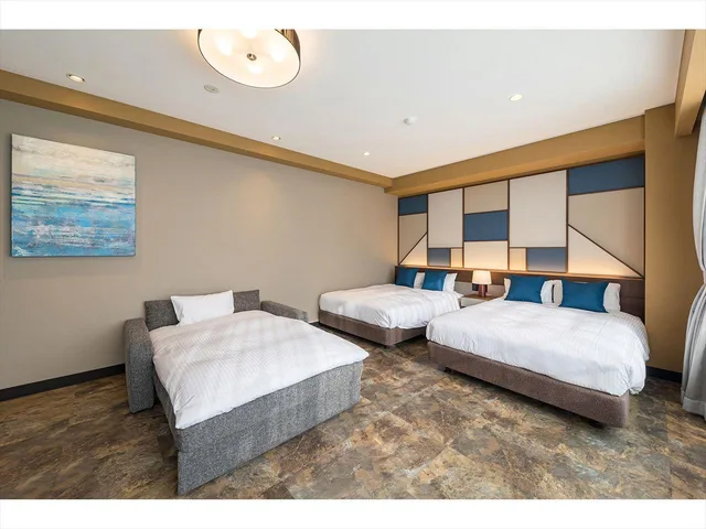 غرفة بريميوم بسريرين مزدوجين مع أريكة، Hotel Shinpoin Osaka 2/2