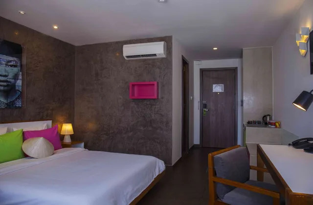 غرفة ديلوكس بسرير كوين بإطلالة على المدينة، G8 Center Hotel Saigon 4/10