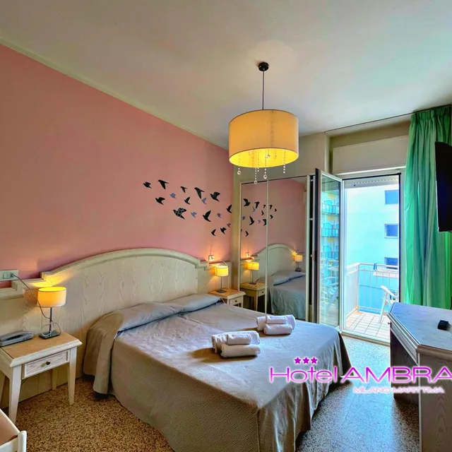 غرفة بسرير مزدوج أو سريرين منفصلين، Hotel Ambra 5/10