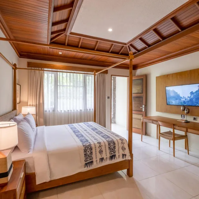 غرفة ديلوكس بسرير مزدوج أو سريرين منفصلين بإطلالة على الحديقة، Bhuwana Ubud Hotel 10/10