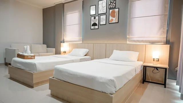 غرفة ديلوكس ركنية بسريرين مزدوجين، Boonsiri Boutique Hotel 2/4