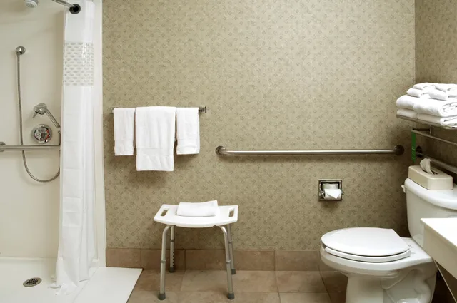 غرفة بسرير كينج بحوض استحمام لذوي الإعاقة، Hampton Inn & Suites Valparaiso 7/7